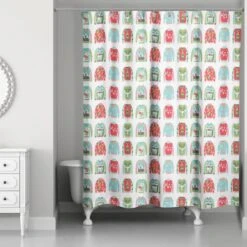 Ugly Sweater Pattern Shower Curtain -Christmas Designers Store D518168S 2
