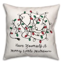 Merry Little Meltdown 18x18 Throw Pillow