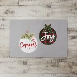 Comfort Joy Ornaments 27x18 Floor Mat -Christmas Designers Store D518206S 2