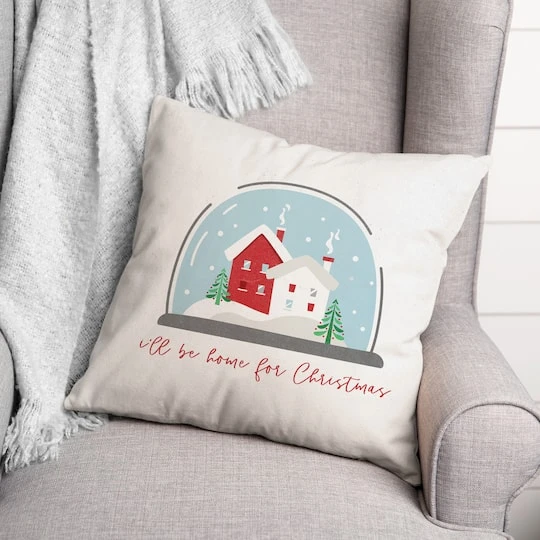 Home Christmas Snow Globe Throw Pillow 3 Home Christmas Snow Globe Throw Pillow