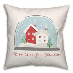 Home Christmas Snow Globe Throw Pillow 7 Home Christmas Snow Globe Throw Pillow -Christmas Designers Store D518226S 2