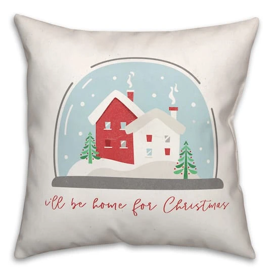 Home Christmas Snow Globe Throw Pillow 5 Home Christmas Snow Globe Throw Pillow - Image 3