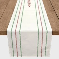 Santas Sleigh Crossing Poly Twill Table Runner -Christmas Designers Store D518250S 2