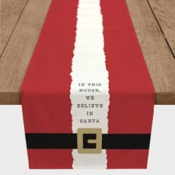 This House Believes Poly Twill Table Runner -Christmas Designers Store D518256S 2