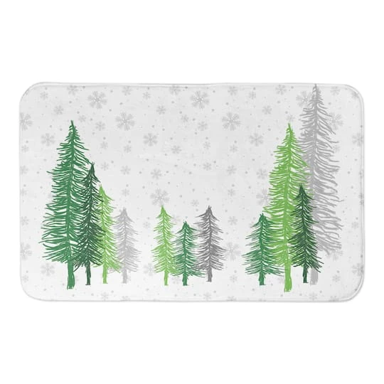 Designs Direct Merry Christmas Forest 34" X 21" Bath Mat 3 Designs Direct Merry Christmas Forest 34" X 21" Bath Mat