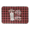 Designs Direct Open Sleigh Buffalo Check Bath Mat, 34" X 21" -Christmas Designers Store D518260S 1
