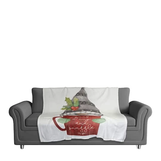 Snuggle Up Gnome 50x60 Coral Fleece Blanket 6 Snuggle Up Gnome 50x60 Coral Fleece Blanket - Image 4