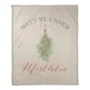 Meet Under Mistletoe 50x60 Coral Fleece Blanket 1 Meet Under Mistletoe 50x60 Coral Fleece Blanket -Christmas Designers Store D518272S 1