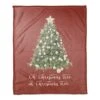 Oh Christmas Tree Coral Fleece Throw -Christmas Designers Store D518274S 1