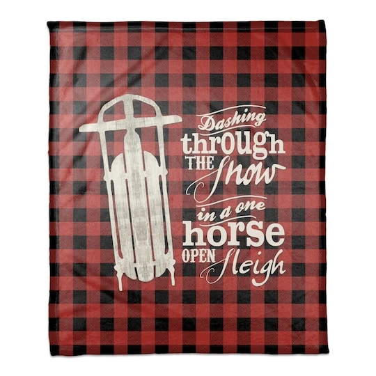 One Horse Open Sleigh 50x60 Coral Fleece Blanket 3 One Horse Open Sleigh 50x60 Coral Fleece Blanket