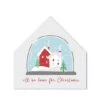 Home Christmas Snow Globe House Shaped Canvas -Christmas Designers Store D518288S 1