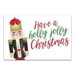 Holly Jolly Nutcracker 18x12 Canvas Wall Art