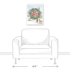Be Merry Winter Window 16x20 Canvas Wall Art -Christmas Designers Store D518309S 4