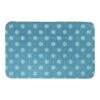 Designs Direct Simple Snowflake Dot On Blue Bath Mat, 34" X 21" -Christmas Designers Store D518370S 1