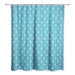 Simple Snowflake Shower Curtain -Christmas Designers Store D518386S 1 1