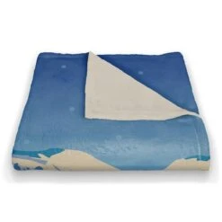 Arctic Nighttime Cabin 50x60 Coral Fleece Blanket -Christmas Designers Store D518393S 2