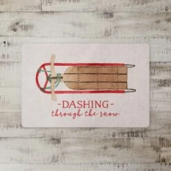 Dashing Sled 27x18 Floor Mat 7 Dashing Sled 27x18 Floor Mat -Christmas Designers Store D518435S 2