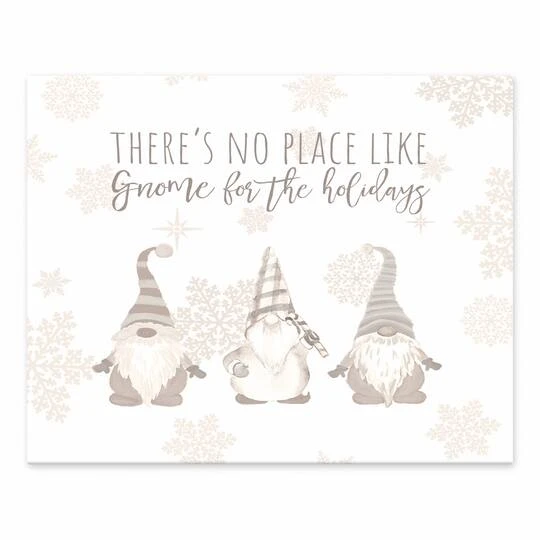 Gnome Holidays Silver Gold 10x8 Tabletop Canvas 4 Gnome Holidays Silver Gold 10x8 Tabletop Canvas - Image 2