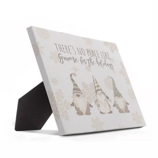 Gnome Holidays Silver Gold 10x8 Tabletop Canvas 5 Gnome Holidays Silver Gold 10x8 Tabletop Canvas - Image 3