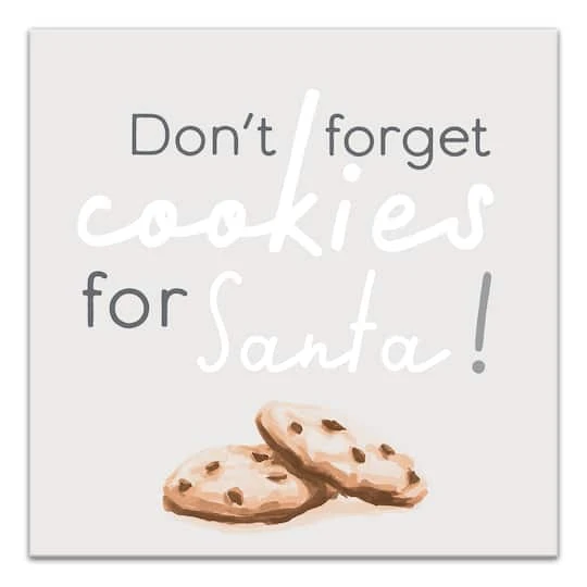 Christmas Cookies Santa Canvas Wall Art 3 Christmas Cookies Santa Canvas Wall Art