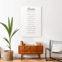 Christmas House Rules Canvas Wall Art -Christmas Designers Store D518453S 4