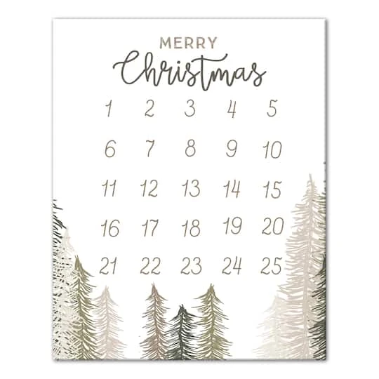 Christmas Trees Countdown Canvas Wall Art 4 Christmas Trees Countdown Canvas Wall Art - Image 2
