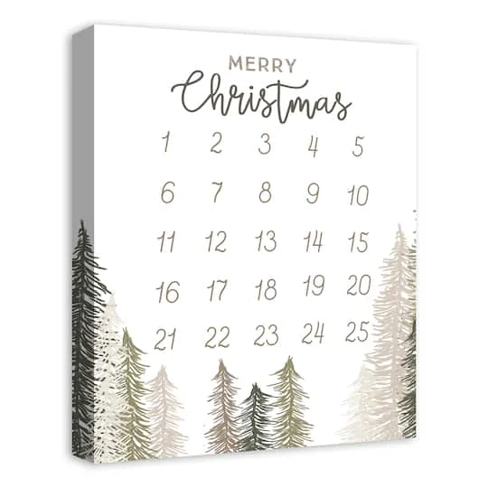 Christmas Trees Countdown Canvas Wall Art 5 Christmas Trees Countdown Canvas Wall Art - Image 3