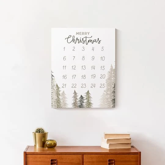 Christmas Trees Countdown Canvas Wall Art 7 Christmas Trees Countdown Canvas Wall Art - Image 5