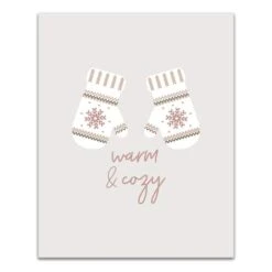 Warm And Cozy Mittens 16x20 Canvas Wall Art