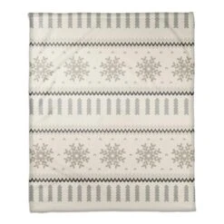 Knit Pattern Grey 50x60 Coral Fleece Blanket