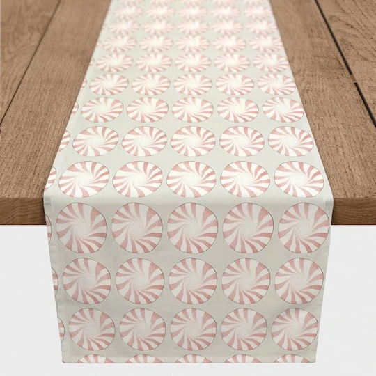 Peppermint Candy 16x72 Poly Twill Table Runner 5 Peppermint Candy 16x72 Poly Twill Table Runner - Image 3