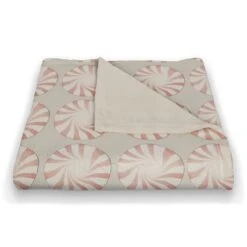 Peppermint Candy 50x60 Coral Fleece Blanket 8 Peppermint Candy 50x60 Coral Fleece Blanket -Christmas Designers Store D518502S 2