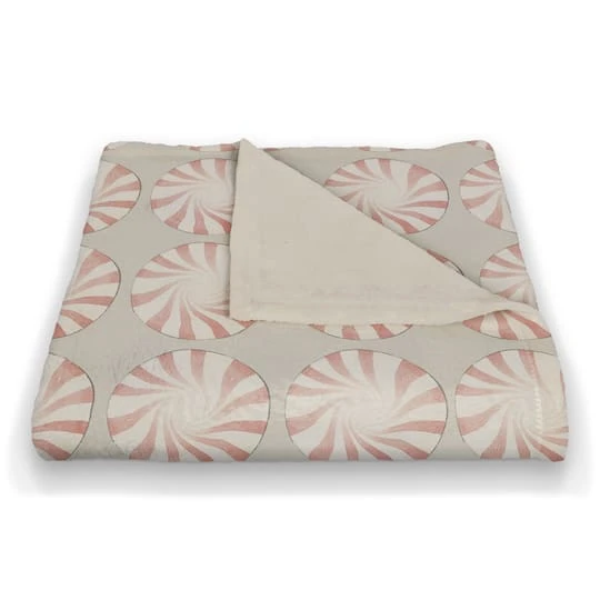 Peppermint Candy 50x60 Coral Fleece Blanket 5 Peppermint Candy 50x60 Coral Fleece Blanket - Image 3
