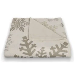Snowflake Pattern 50x60 Coral Fleece Blanket 8 Snowflake Pattern 50x60 Coral Fleece Blanket -Christmas Designers Store D518503S 2