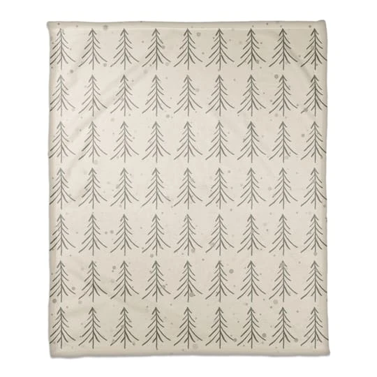 Tree Winter Snow 50x60 Coral Fleece Blanket 4 Tree Winter Snow 50x60 Coral Fleece Blanket - Image 2