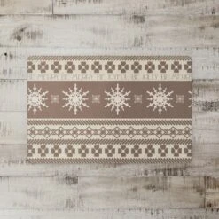 Designs Direct Christmas Neutral Sweater 27" X 18" Floor Mat -Christmas Designers Store D518534S 2