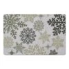 Snowflake Pattern 27x18 Floor Mat -Christmas Designers Store D518538S 1