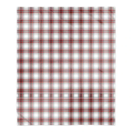 Red And Gray Plaid 50x60 Sherpa Fleece Blanket 4 Red And Gray Plaid 50x60 Sherpa Fleece Blanket - Image 2