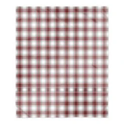 Red And Gray Plaid 50x60 Sherpa Fleece Blanket
