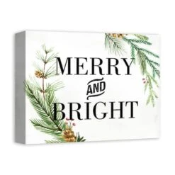 Merry And Bright 14x11 Canvas Wall Art -Christmas Designers Store D518556S 2