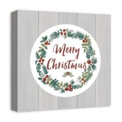 Christmas Wreath Canvas Wall Art 10 Christmas Wreath Canvas Wall Art -Christmas Designers Store D518558S 2