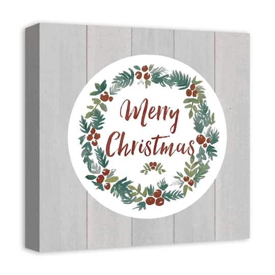 Christmas Wreath Canvas Wall Art 5 Christmas Wreath Canvas Wall Art - Image 3