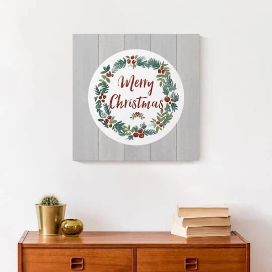 Christmas Wreath Canvas Wall Art 7 Christmas Wreath Canvas Wall Art - Image 5