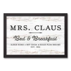 Mrs. Claus Bed Breakfast 18x12 Black Framed Canvas