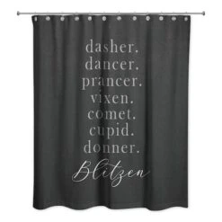 Reindeer Names Shower Curtain