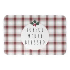 Designs Direct Joyful Merry Blessed Bath Mat, 34" X 21" -Christmas Designers Store D518574S 1 1