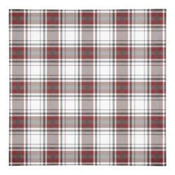 Red Gray Plaid 10x10 Cotton Twill Napkin -Christmas Designers Store D518588S 1 1