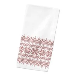Knit Snowflakes 10x10 Cotton Twill Napkin -Christmas Designers Store D518589S 2