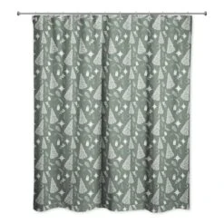Designs Direct Sage Christmas 71" X 74" Shower Curtain