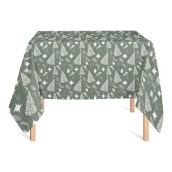 58" Sage Christmas Tablecloth -Christmas Designers Store D518629S 2